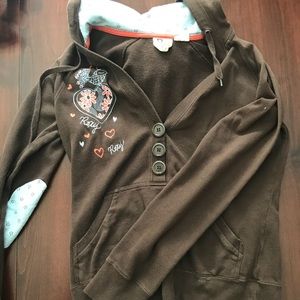 Large brown Roxy hoodie